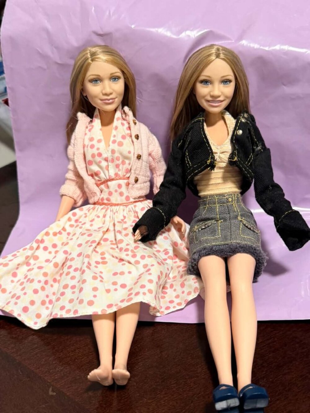 Vintage Mary-Kate & Ashley Olsen Twins Mattel 10" Doll Pair Y2K
